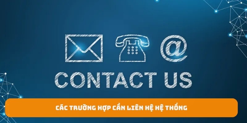 Các trường hợp cần liên hệ hệ thống