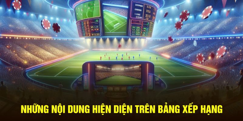 Những nội dung hiện diện trên bảng xếp hạng